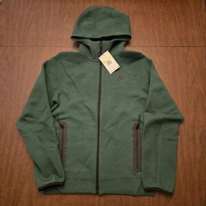 Nike Tech Fleece Windrunner Green Full Zip Hoodie FQ1883-341 Men's Size S